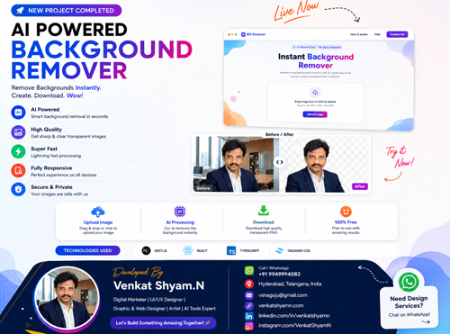 Venkat Shyam.N - Digital Marketer , UI/UX Designer, Graphic & Web Designer, AI Tools Expert in Kukatpally, Hyderabad, Telangana, INDIA